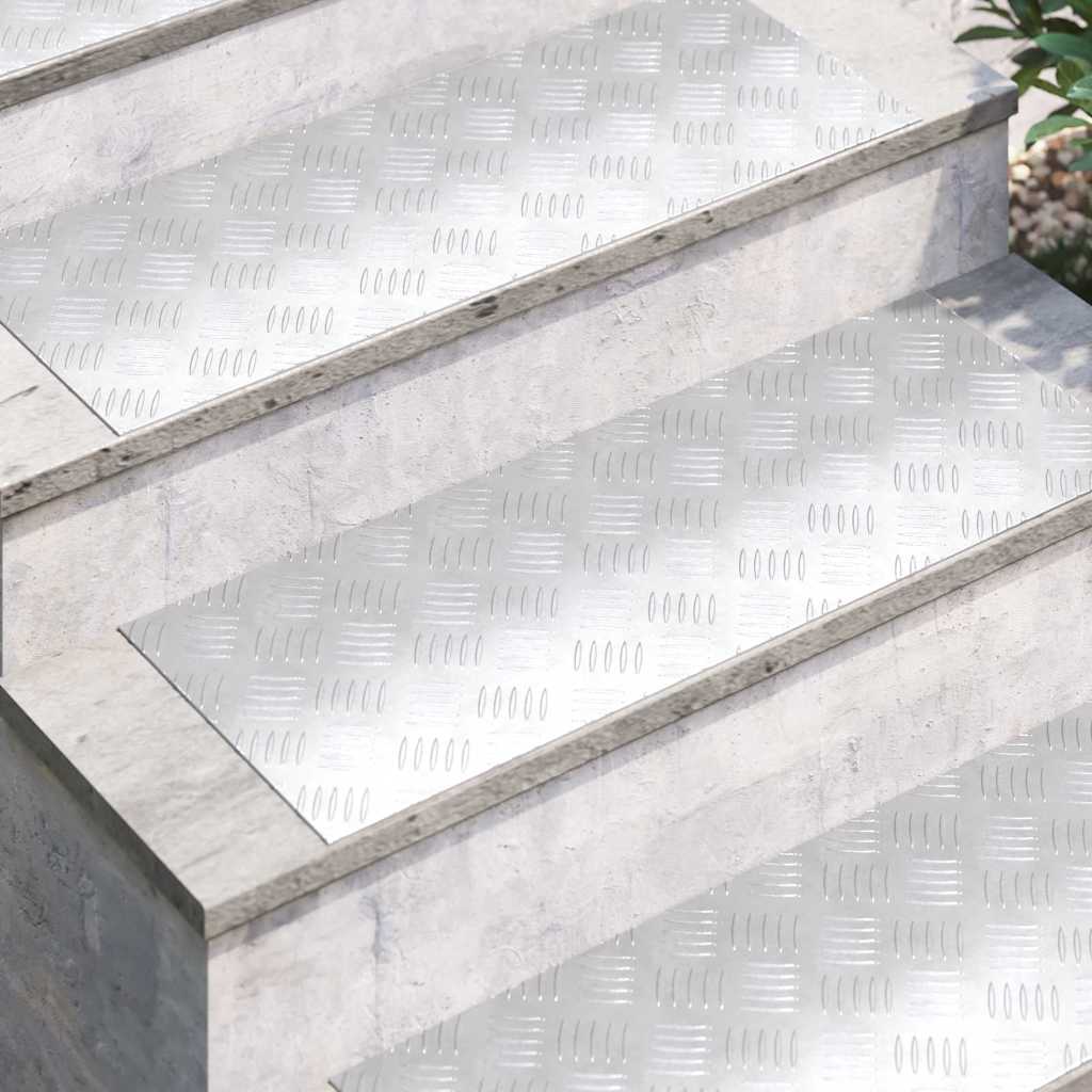 vidaXL Επιφάνειες Καρό 2 pcs Ασημί 80 x 30 cm Αλουμίνιο