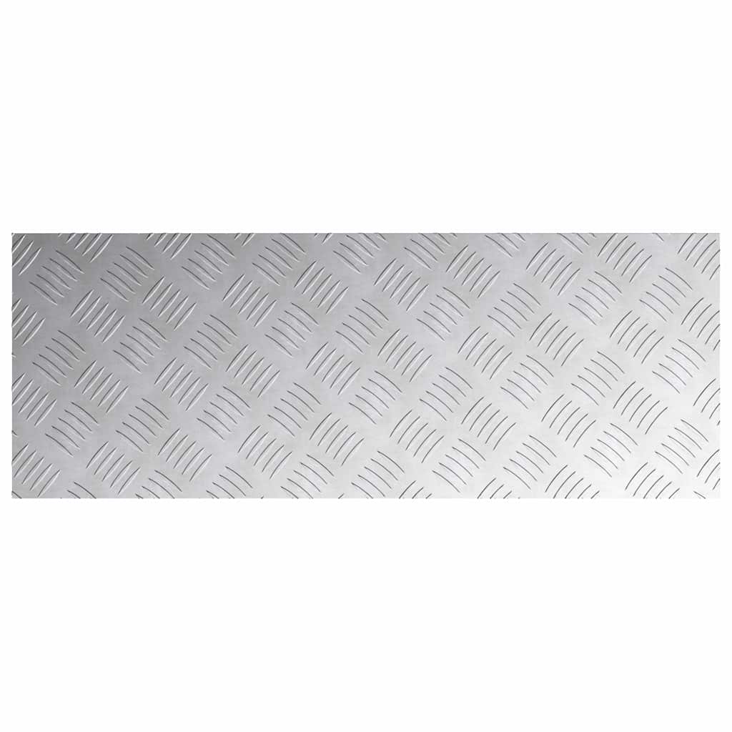 vidaXL Επιφάνειες Καρό 2 pcs Ασημί 80 x 30 cm Αλουμίνιο