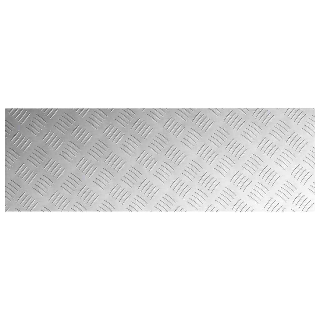 vidaXL Επιφάνειες Καρό 4 pcs Ασημί 90 x 30 cm Αλουμίνιο
