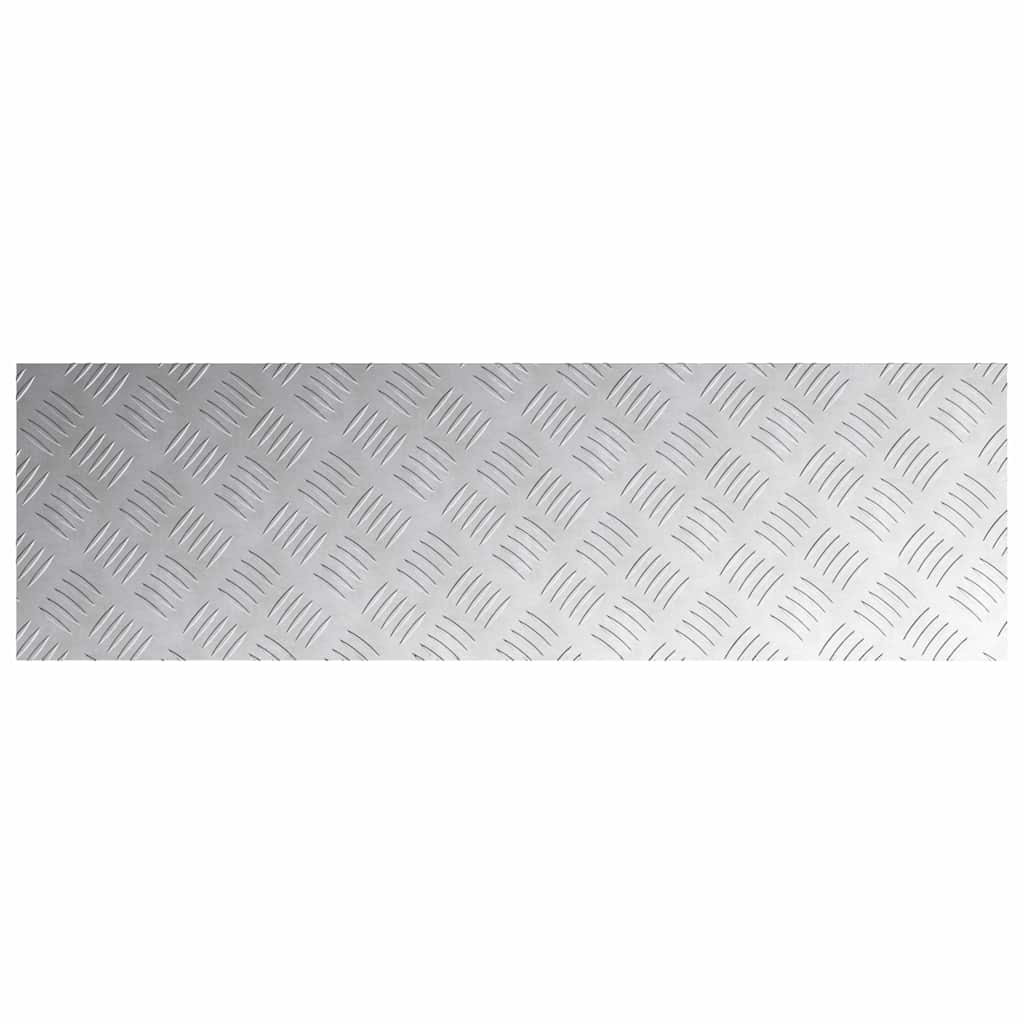 vidaXL Επιφάνειες Καρό 4 pcs Ασημί 100 x 30 cm Αλουμίνιο