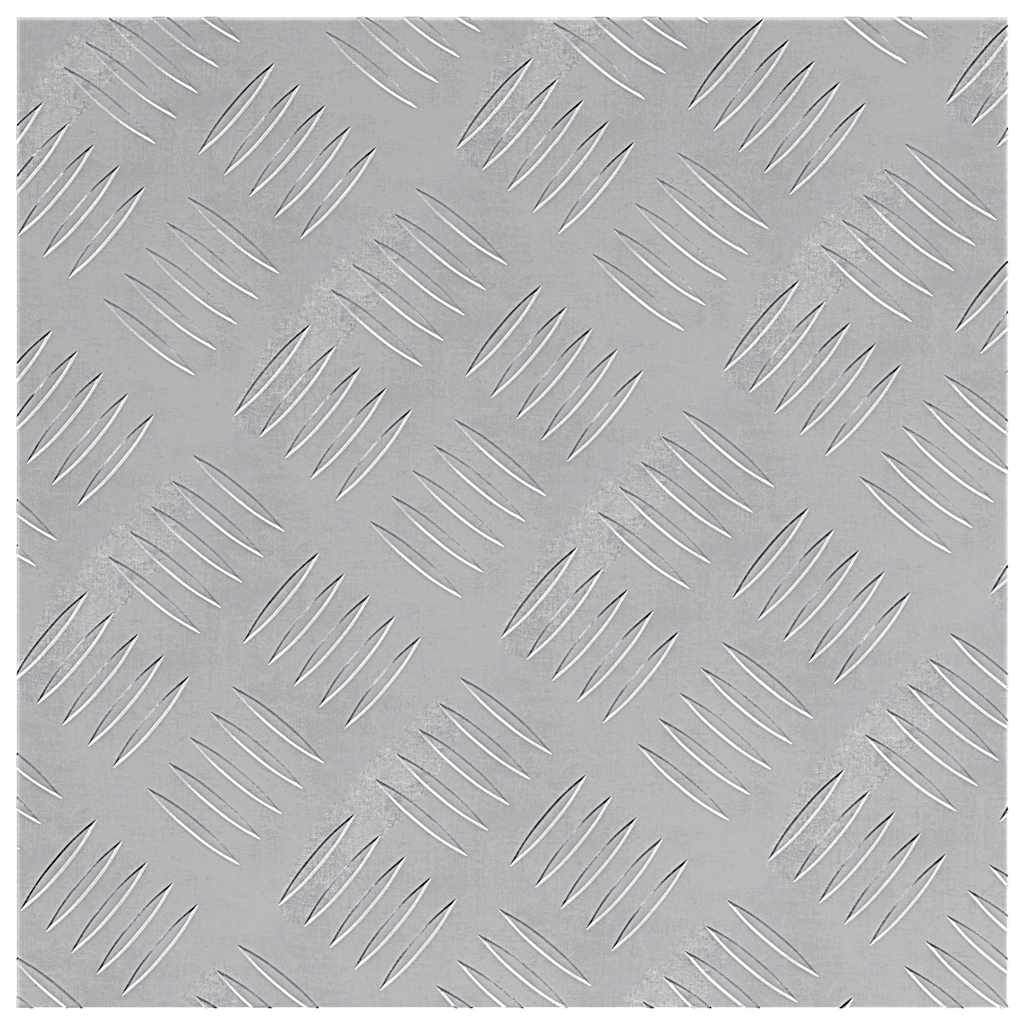 vidaXL Επιφάνειες Καρό 2 pcs Ασημί 40 x 40 cm Αλουμίνιο