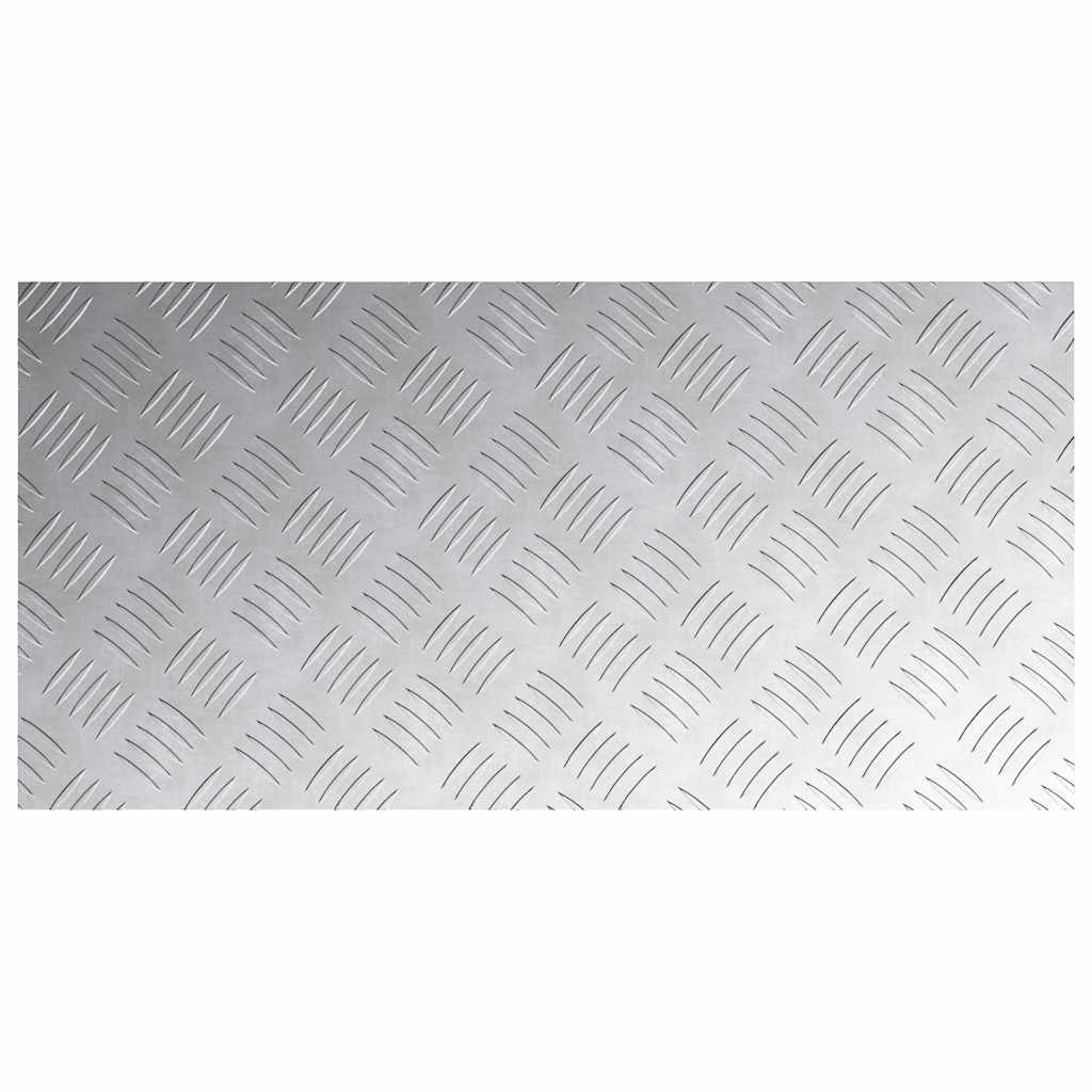 vidaXL Επιφάνειες Καρό 4 pcs Ασημί 80 x 40 cm Αλουμίνιο