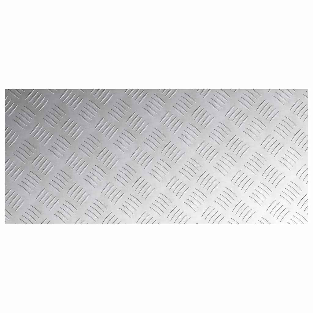 vidaXL Επιφάνειες Καρό 2 pcs Ασημί 90 x 40 cm Αλουμίνιο