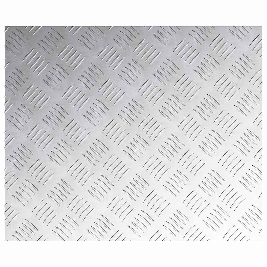 vidaXL Επιφάνειες Καρό 2 pcs Ασημί 60 x 50 cm Αλουμίνιο