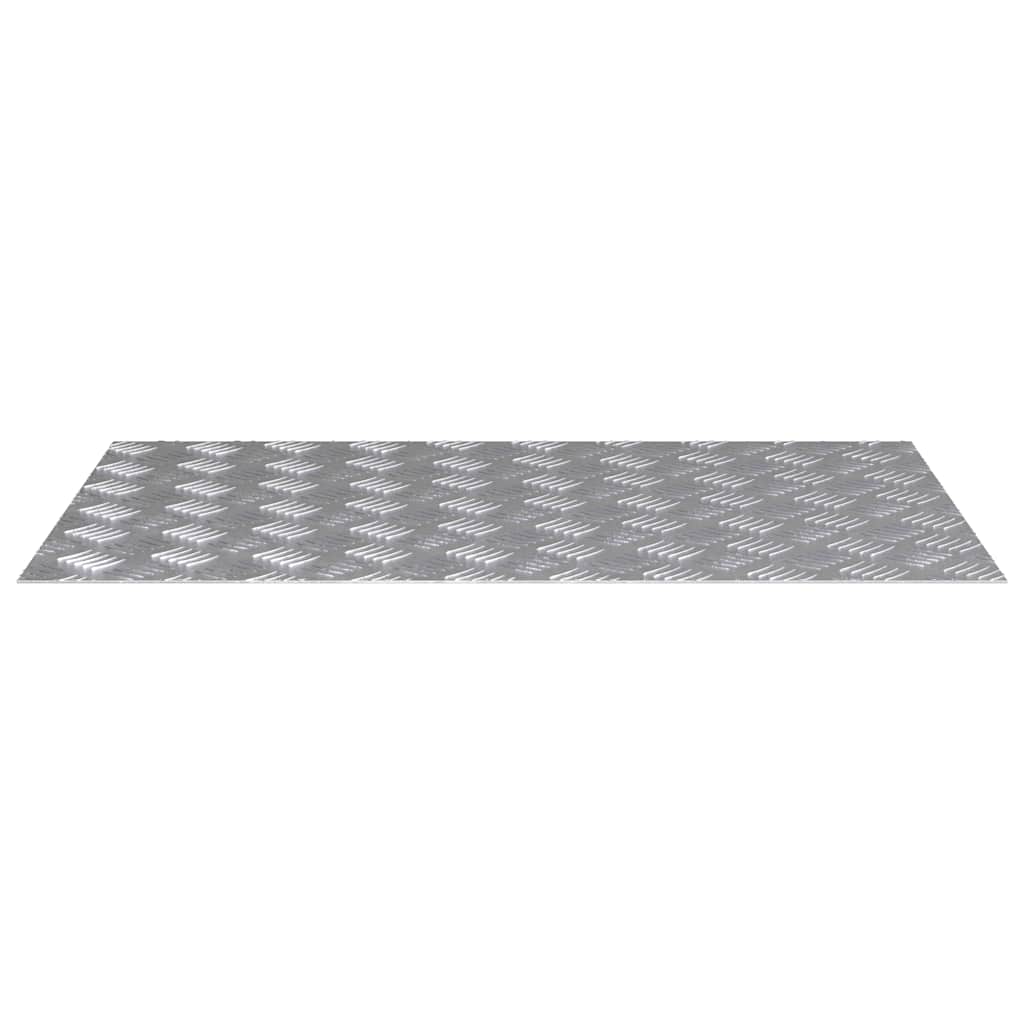 vidaXL Επιφάνειες Καρό 4 pcs Ασημί 80 x 50 cm Αλουμίνιο