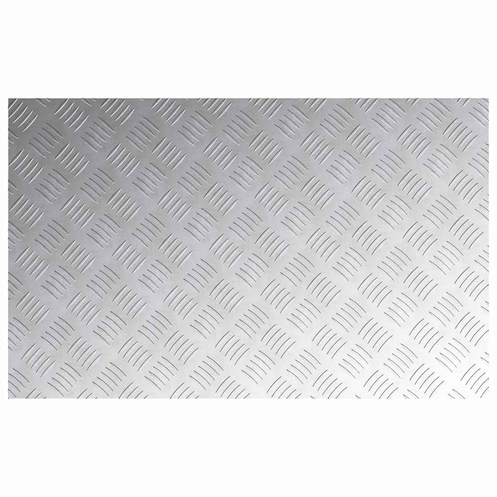 vidaXL Επιφάνειες Καρό 4 pcs Ασημί 80 x 50 cm Αλουμίνιο