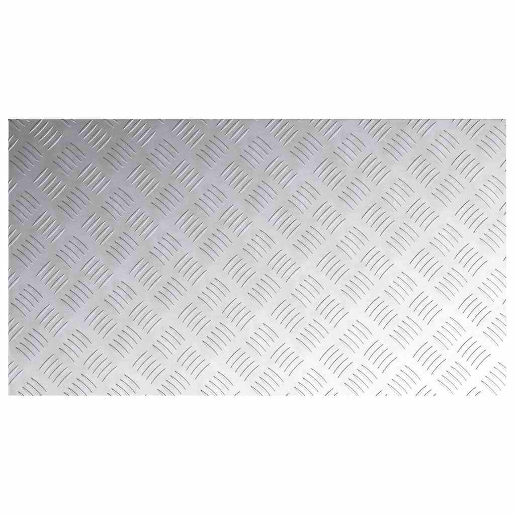vidaXL Επιφάνειες Καρό 2 pcs Ασημί 90 x 50 cm Αλουμίνιο