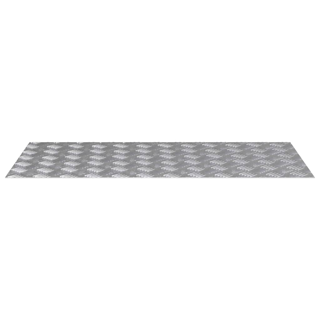 vidaXL Επιφάνειες Καρό 2 pcs Ασημί 100 x 50 cm Αλουμίνιο