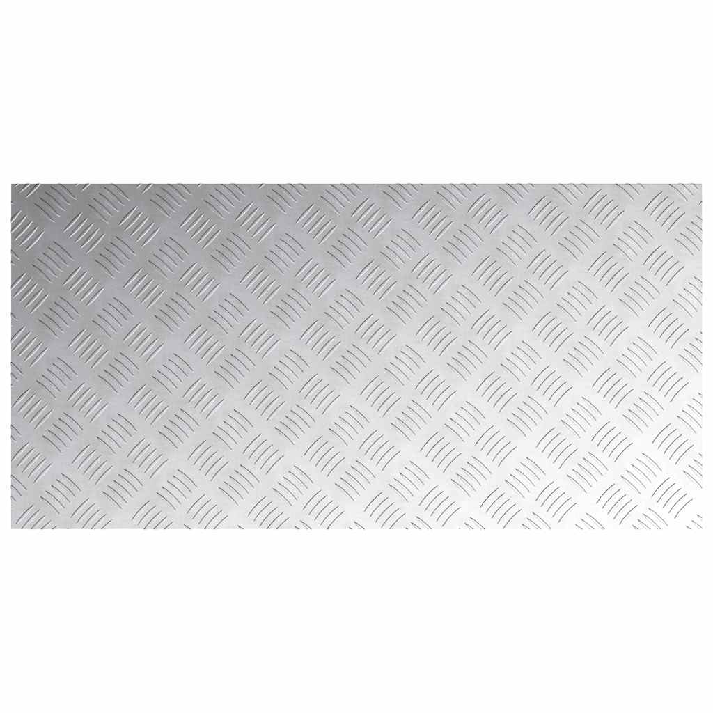vidaXL Επιφάνειες Καρό 2 pcs Ασημί 100 x 50 cm Αλουμίνιο