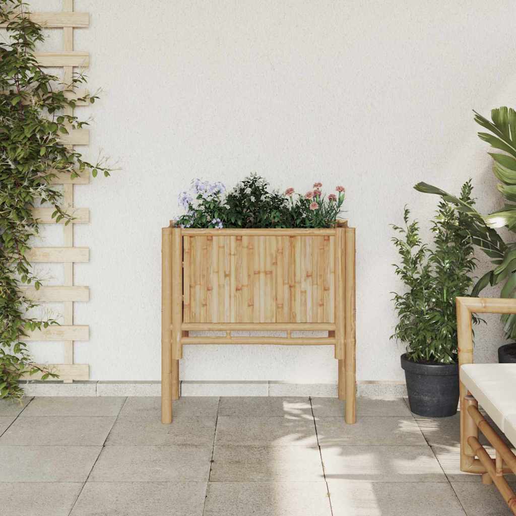 vidaXL Υπερυψωμένη Ζαρντινιέρα Καφέ 70 x 35 x 70 εκ. Μπαμπού