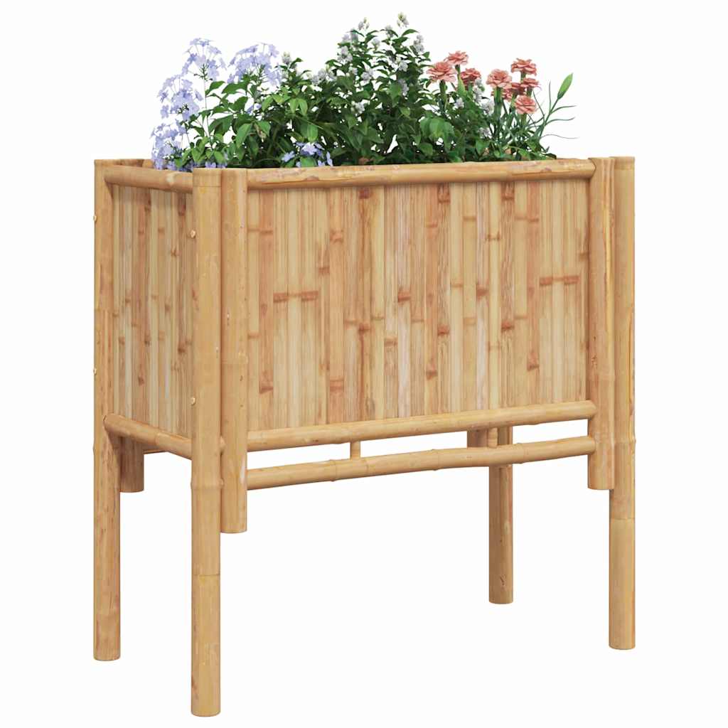 vidaXL Υπερυψωμένη Ζαρντινιέρα Καφέ 70 x 35 x 70 εκ. Μπαμπού