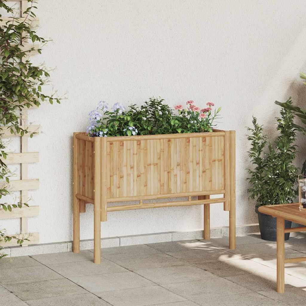 vidaXL Υπερυψωμένη Ζαρντινιέρα Καφέ 90 x 35 x 70 εκ. Μπαμπού