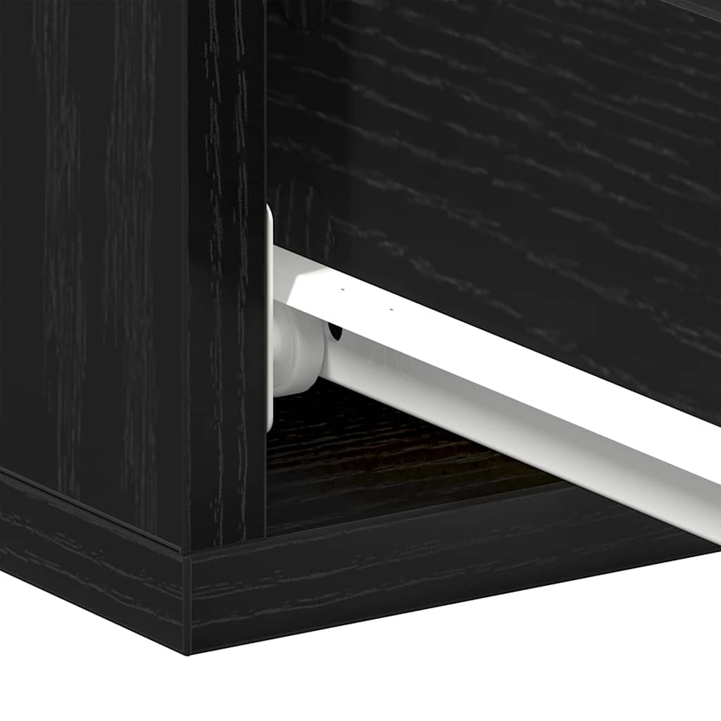 vidaXL Κομοδίνα Πλωτά 2 τεμ. από Μαύρη Δρυς 40x32x15 εκ. από Τεχνητό Ξύλο