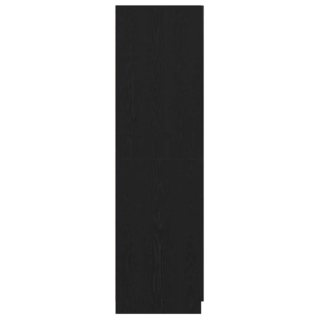 vidaXL Ντουλάπι Μαύρη δρυς 80 x 52 x 180 εκ Επεξεργασμένο ξύλο