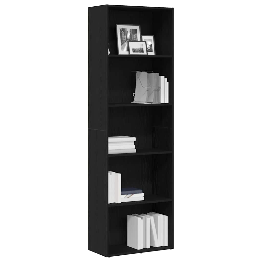 vidaXL Βιβλιοθήκη Μαύρη Δρυς 60x30x189 εκ. από Επεξεργασμένο Ξύλο
