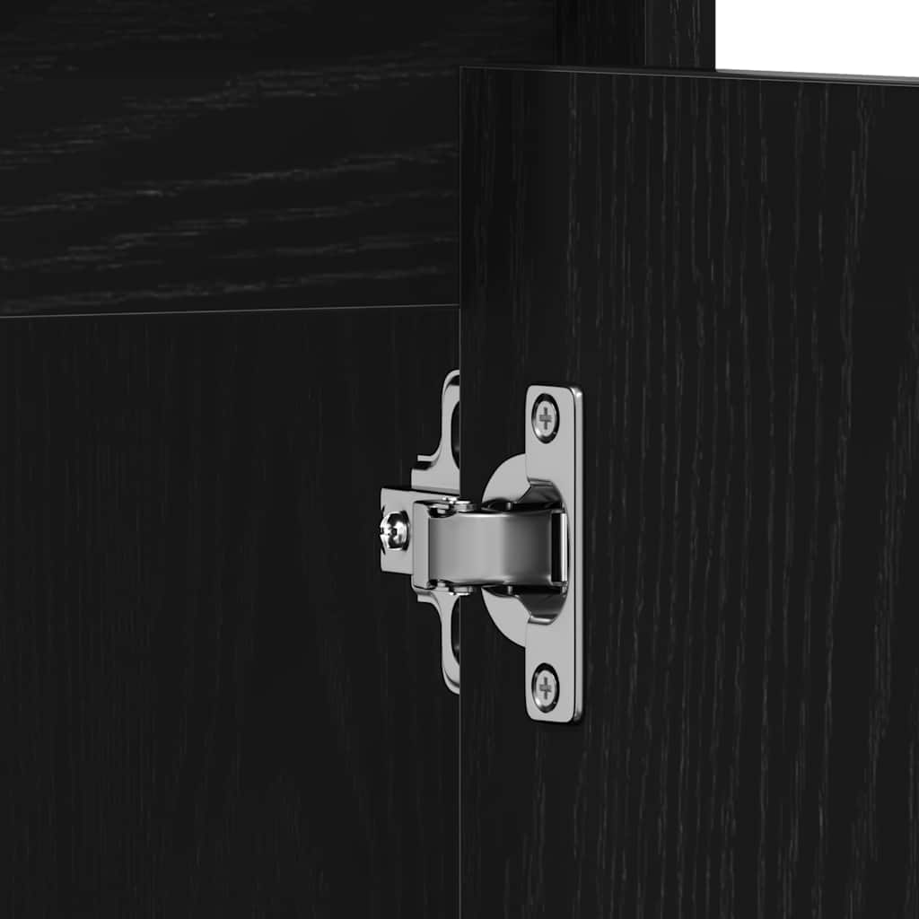 vidaXL Ντουλάπι μπάνιου Μαύρη βελανιδιά 60x33x60cm Κατασκευασμένο ξύλο