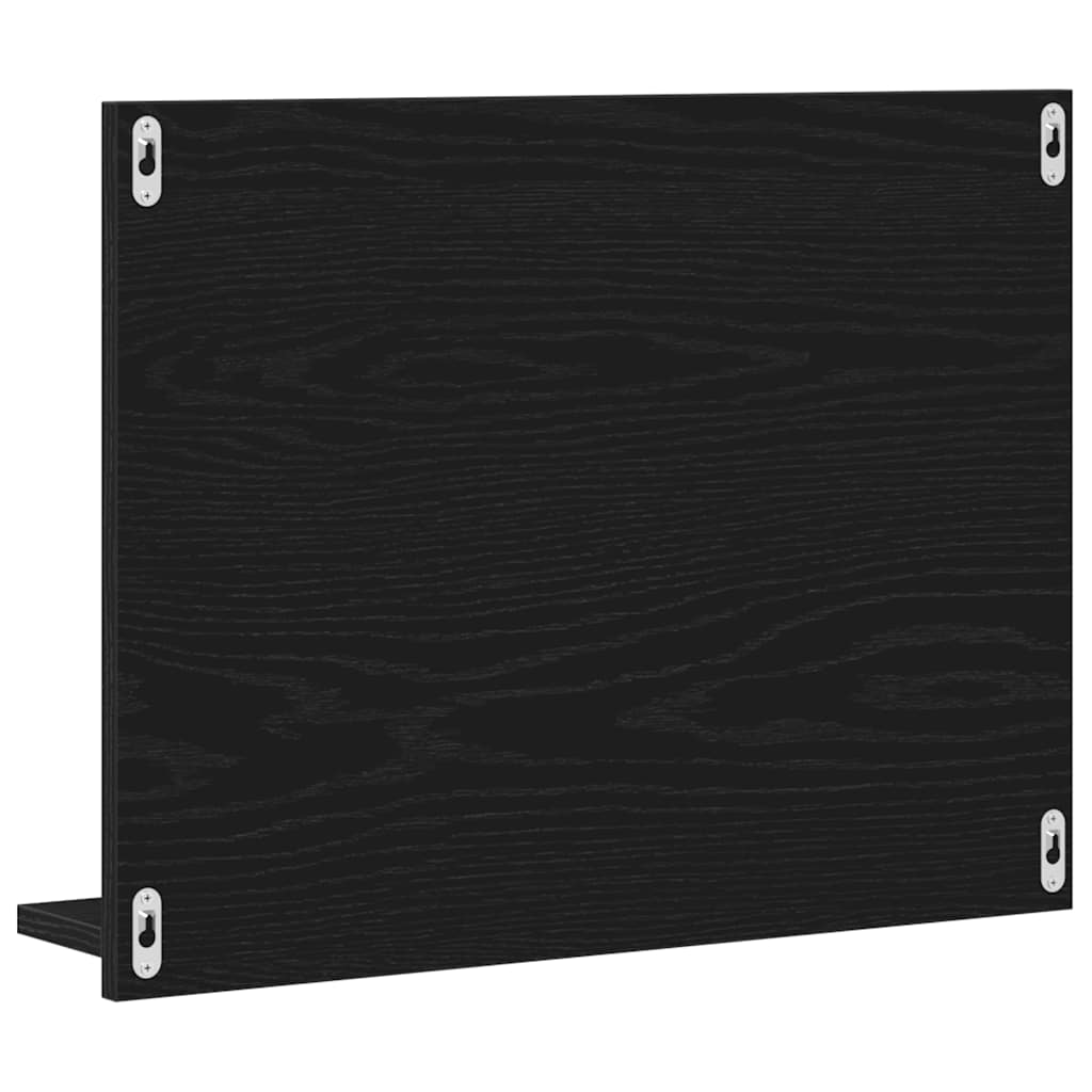 vidaXL Καθρέφτης Μπάνιου Μαύρη Δρυς 60 x 10,5 x 45 εκ. Μοριοσανίδα