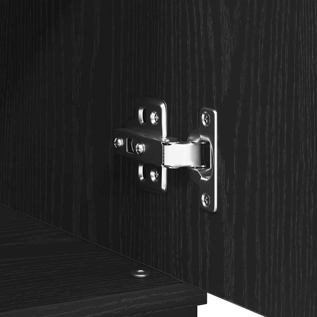 vidaXL Πλαϊνό γραφείο Μαύρη Οξυά 60 x 35 x 70 cm Επεξεργασμένο ξύλο