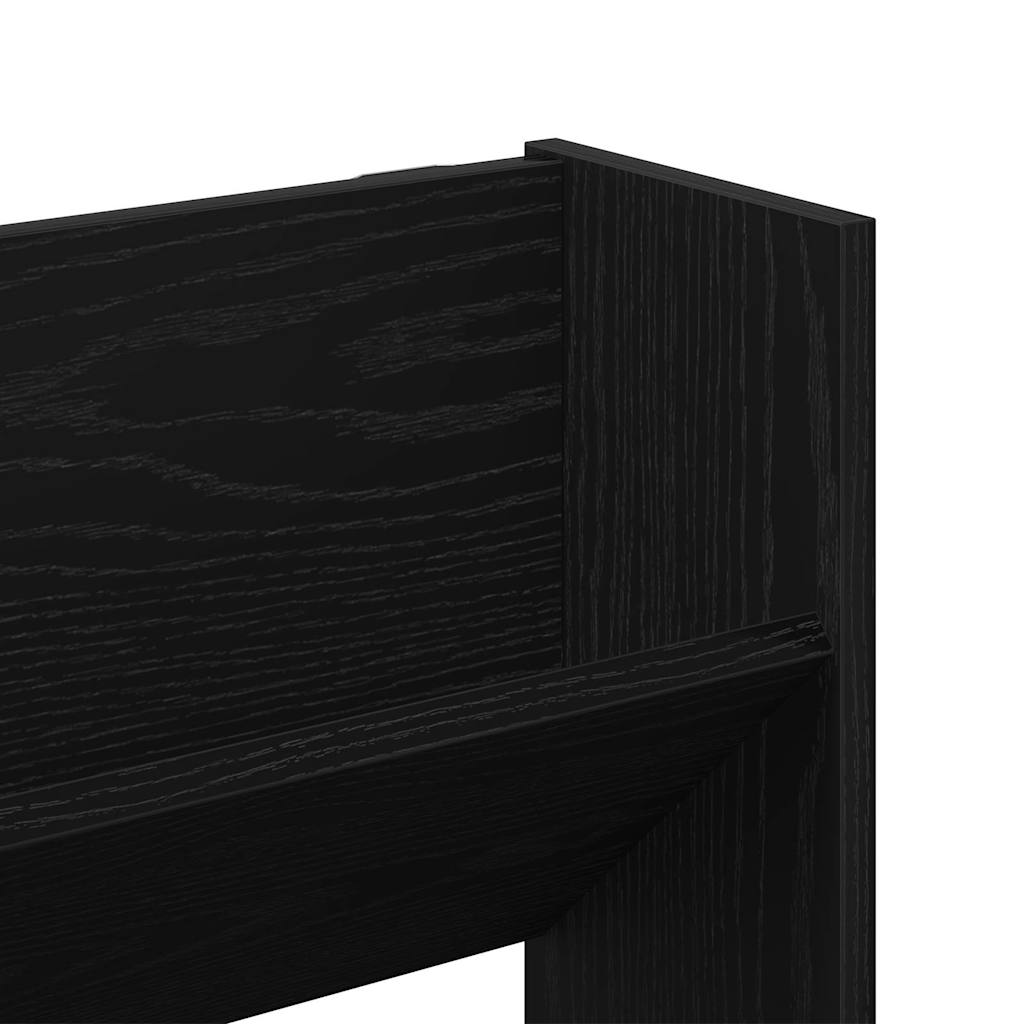 vidaXL Ντουλάπα παπουτσιών τοίχου 2 pcs Μαύρη δρυς 80 x 18 x 90 εκ