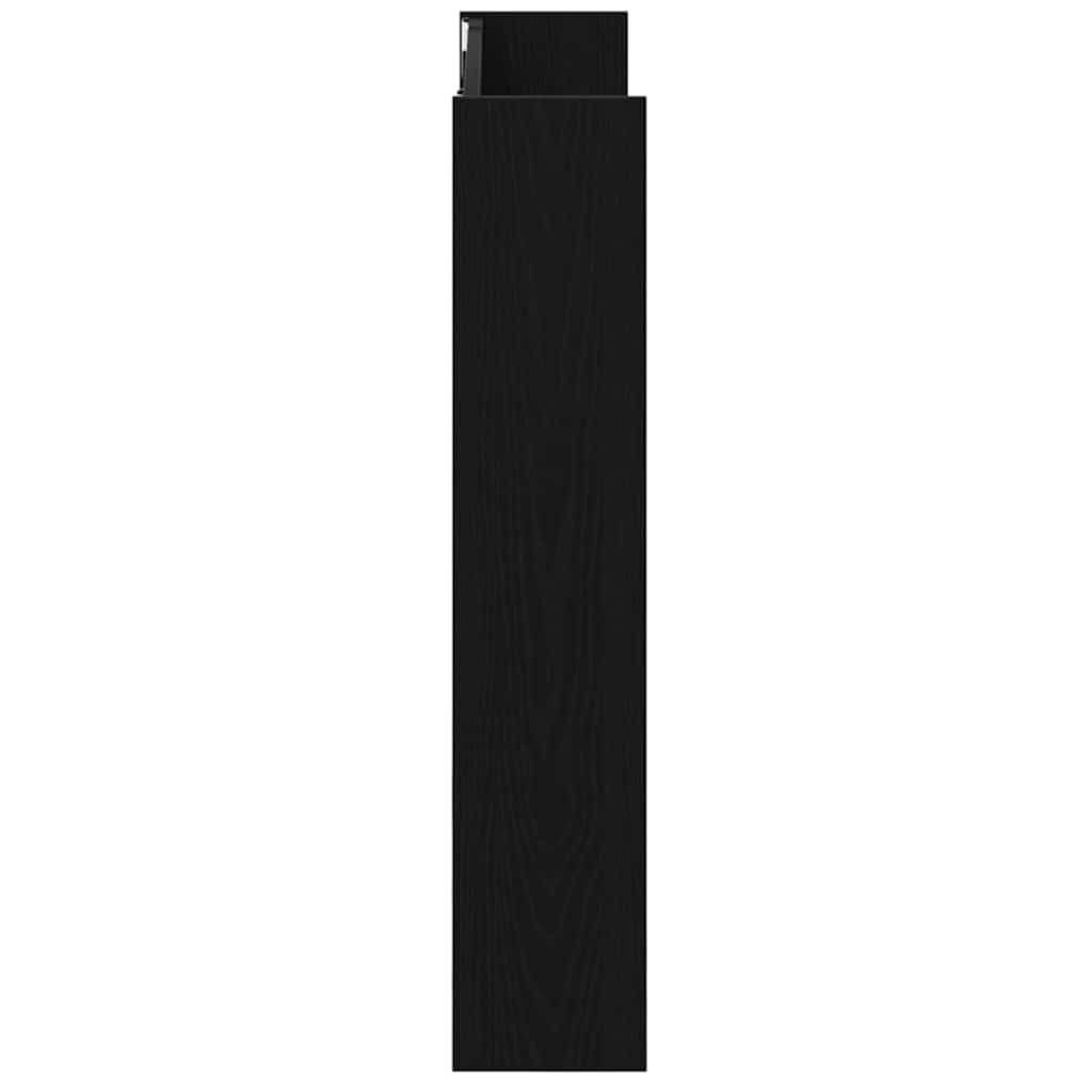 vidaXL Ντουλάπα παπουτσιών τοίχου 2 pcs Μαύρη δρυς 80 x 18 x 90 εκ