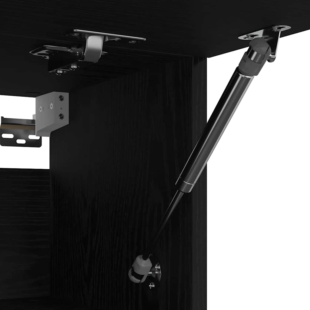 vidaXL Ντουλάπι με πόρτα Μαύρο 100 x 32.5 x 35 cm Επεξεργασμένο ξύλο