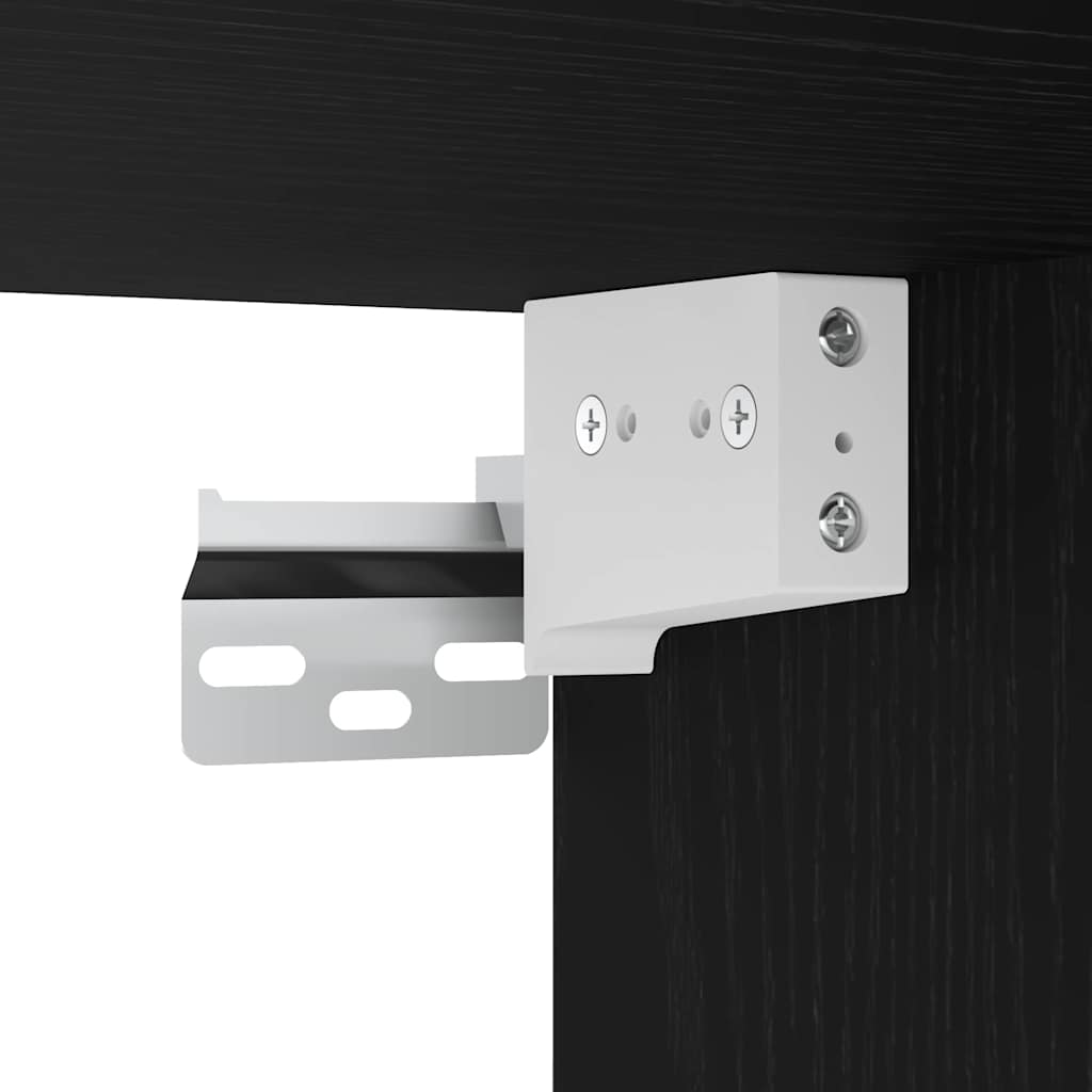 vidaXL Ντουλάπι με πόρτα Μαύρο 100 x 32.5 x 35 cm Επεξεργασμένο ξύλο