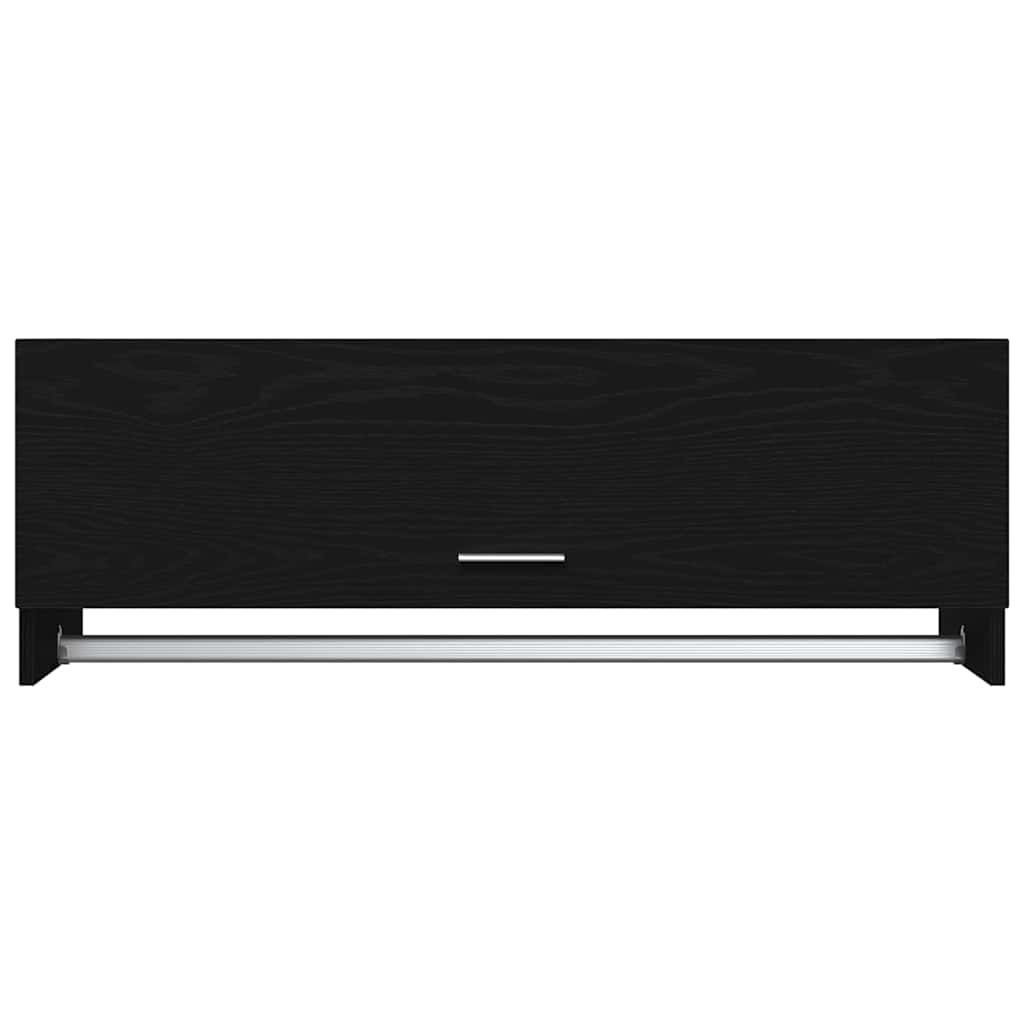 vidaXL Ντουλάπι με πόρτα Μαύρο 100 x 32.5 x 35 cm Επεξεργασμένο ξύλο