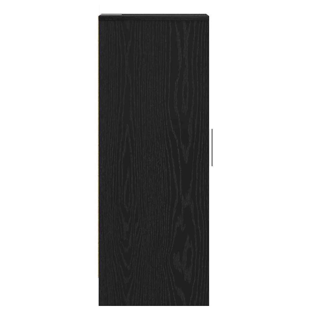 vidaXL Παπουτσοθήκη Μαύρη δρυς 32 x 35 x 92 εκ Επεξεργασμένο ξύλο