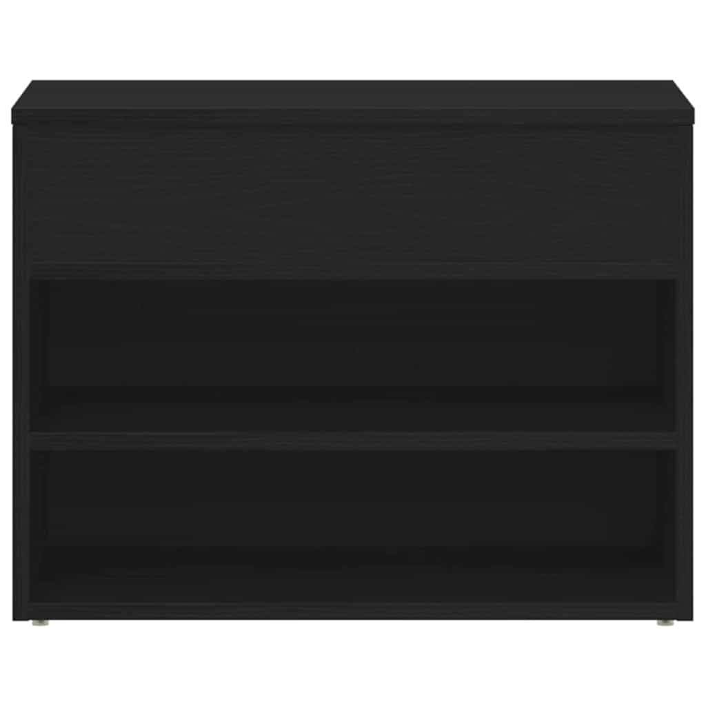 vidaXL Πάγκος για παπούτσια με ράφι Μαύρη δρυς 60 x 30 x 45 cm