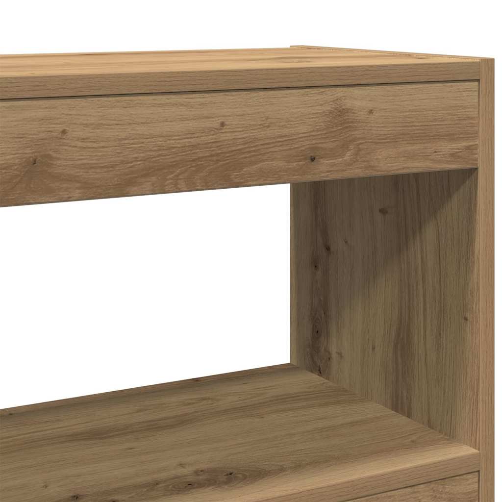 vidaXL Βιβλιοθήκη artisan δρυς 100 x 30 x 103 εκ. Επεξεργασμένο ξύλο