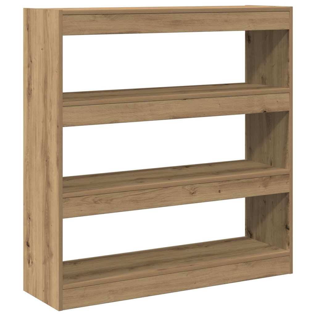 vidaXL Βιβλιοθήκη artisan δρυς 100 x 30 x 103 εκ. Επεξεργασμένο ξύλο