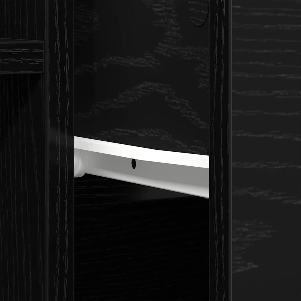 vidaXL Πλαϊνό γραφείο Μαύρο 60 x 30 x 70 εκ. Επεξεργασμένο ξύλο