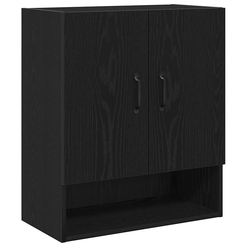 vidaXL Ντουλάπα Τοίχου Μαύρη δρυς 60 x 30 x 70 εκ. Επεξεργασμένο ξύλο
