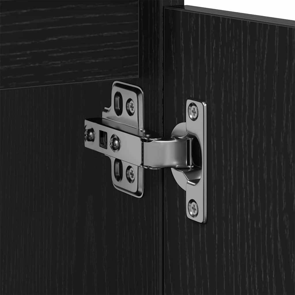 vidaXL Ντουλάπι νιπτήρα Μαύρη δρυς 80 x 33 x 60 εκ Επεξεργασμένο ξύλο