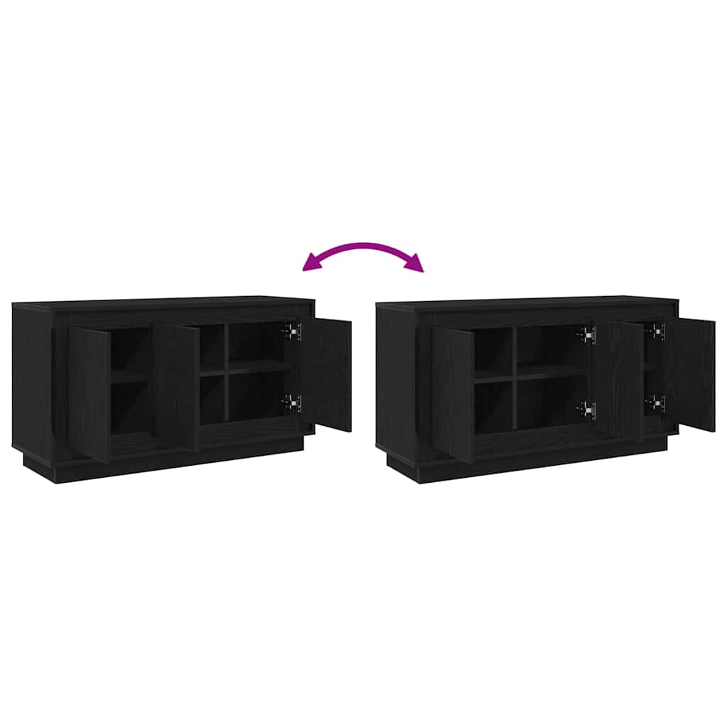 vidaXL Μπουφές Μαύρη δρυς 102 x 35 x 55 εκ. Επεξεργασμένο ξύλο