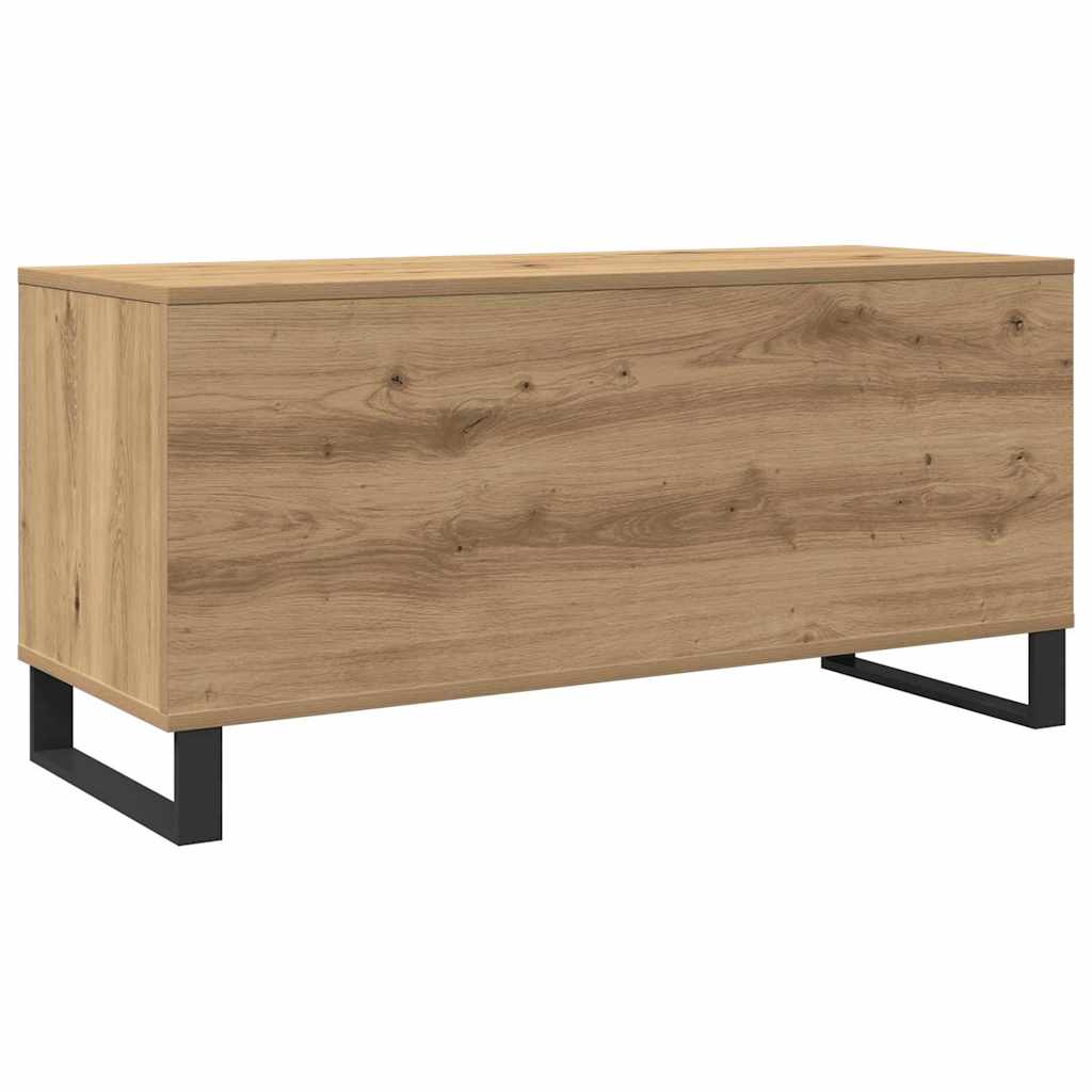 vidaXL Ντουλάπι δίσκων βινυλίου με ράφι artisan δρυς 100 x 38 x 48 εκ.