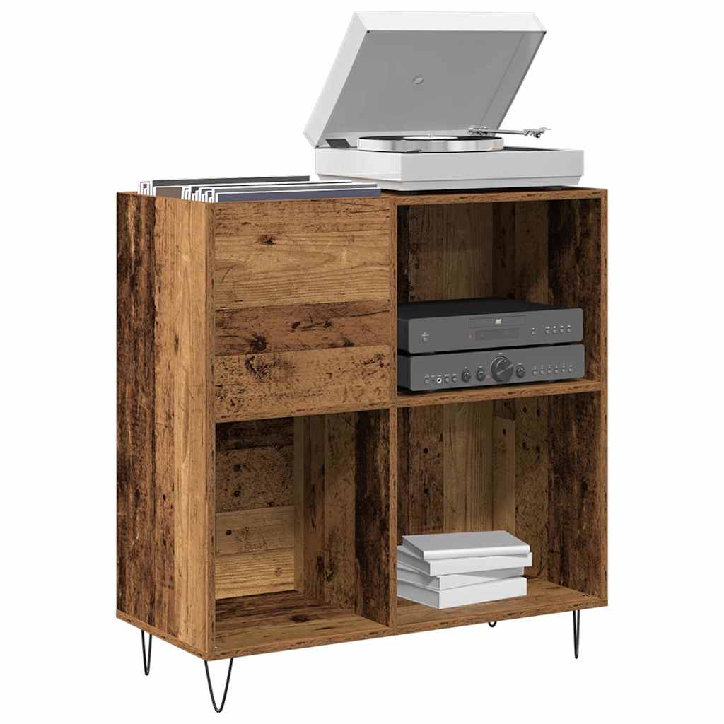 vidaXL Ντουλάπι δίσκων βινυλίου με ράφι artisan δρυς 85 x 38 x 89 εκ.