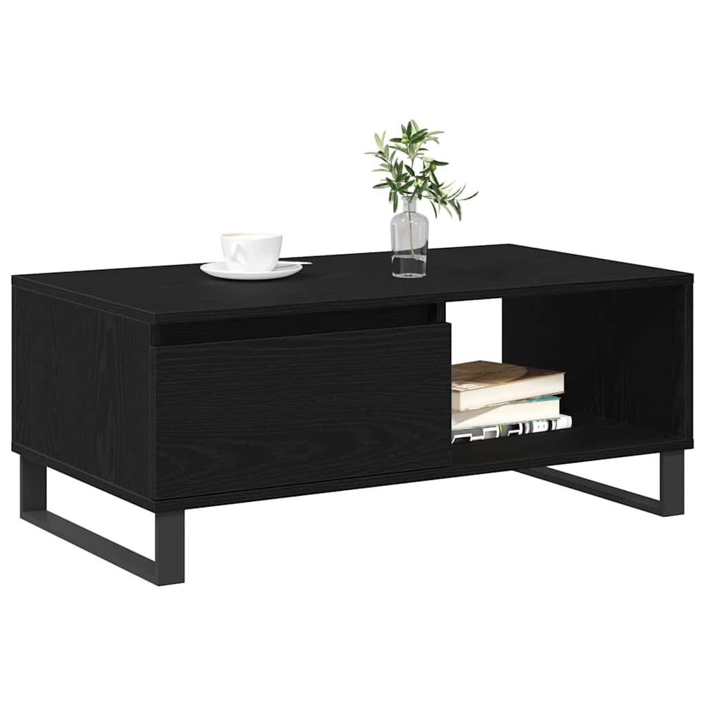 vidaXL Τραπεζάκι Σαλονιού with Drawer Μαύρη δρυς 90 x 50 x 36.5 εκ