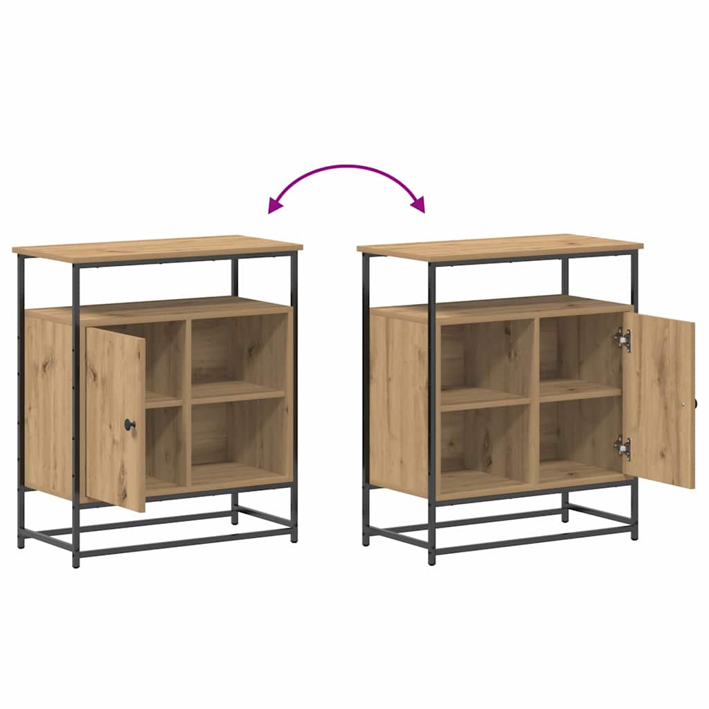 vidaXL Πλαϊνό γραφείο artisan δρυς 69 x 35 x 80 εκ Επεξεργασμένο ξύλο