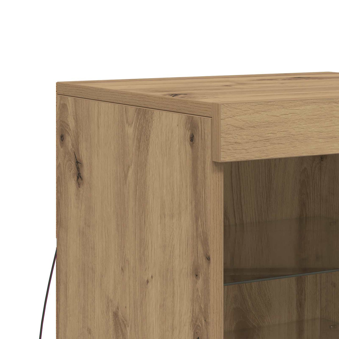 vidaXL Πλευρικό Τραπέζι LED Artisan Oak 41 x 37 x 67 εκ