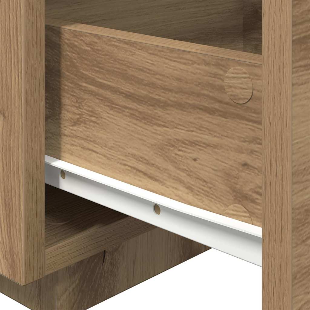 vidaXL Κομοδίνο 2 pcs Artisan Oak 40 x 39 x 37 εκ Επεξεργασμένο ξύλο