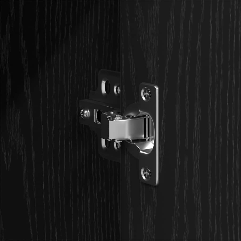 vidaXL Ντουλάπι Μπάνιου με ράφι Μαύρη δρυς 33 x 33 x 120.5 εκ.