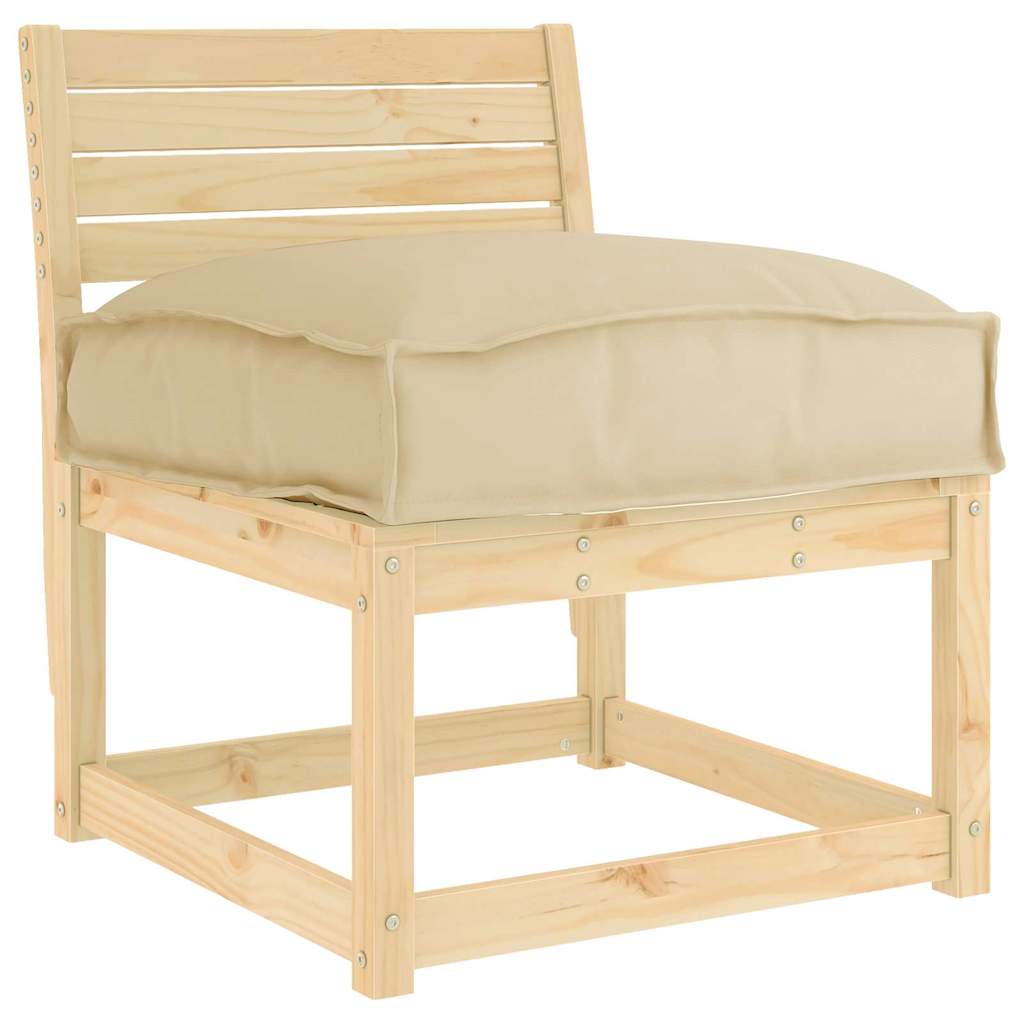 vidaXL Μαξιλάρι παλέτας για κάθισμα Μπεζ 50 x 50 x 12 cm Ύφασμα Oxford