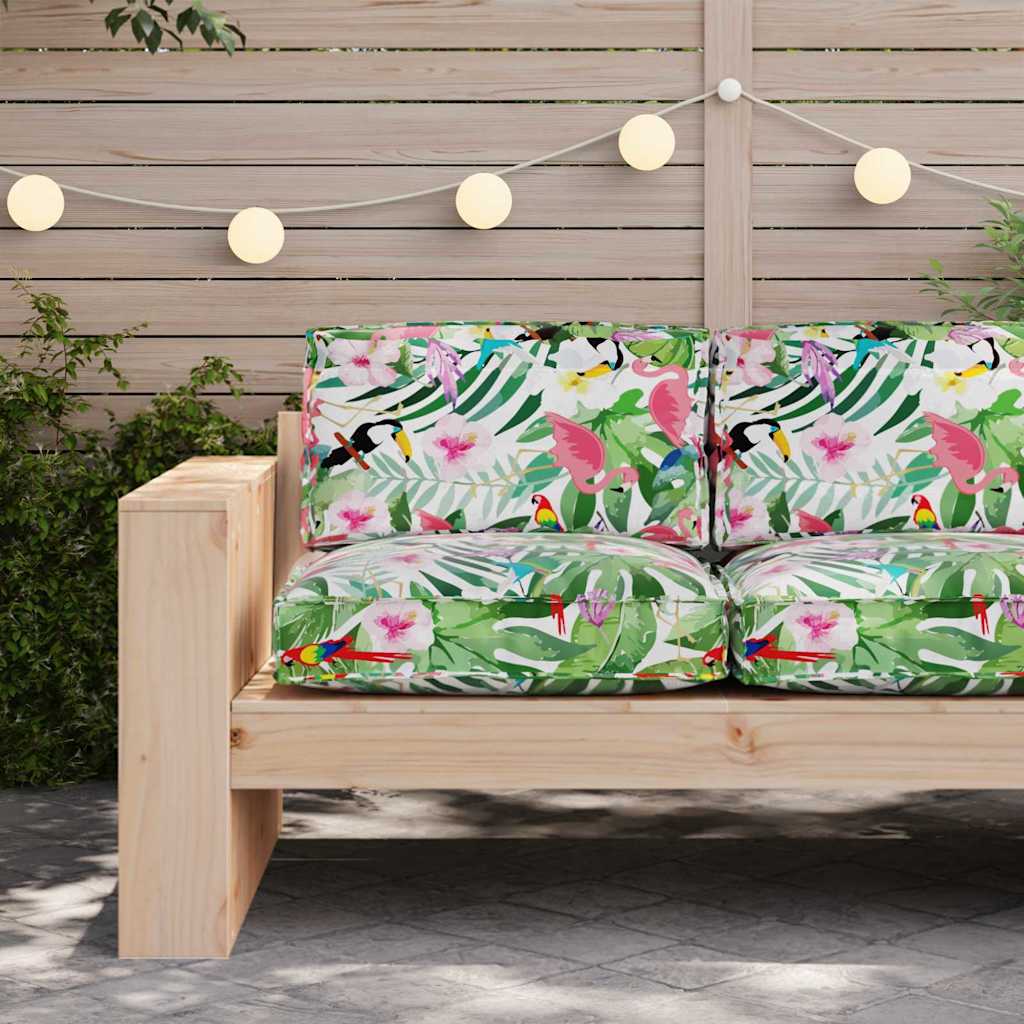 vidaXL Μαξιλάρι παλέτας για κάθισμα Floral Πολύχρωμο 80 x 80 x 12 cm