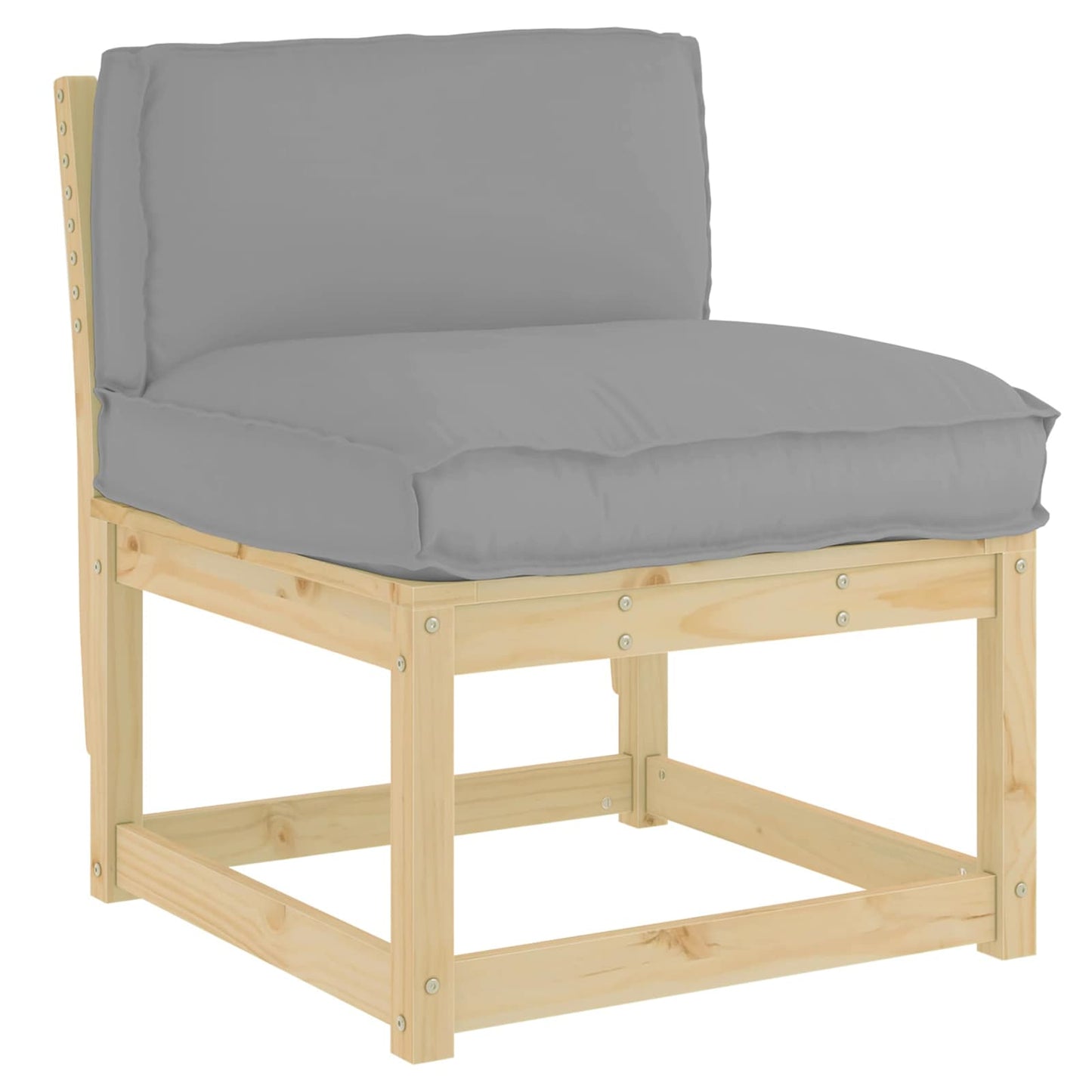 vidaXL Μαξιλάρι Ύφασμα Όξφορντ Γκρι 70 x 40 x 12 cm