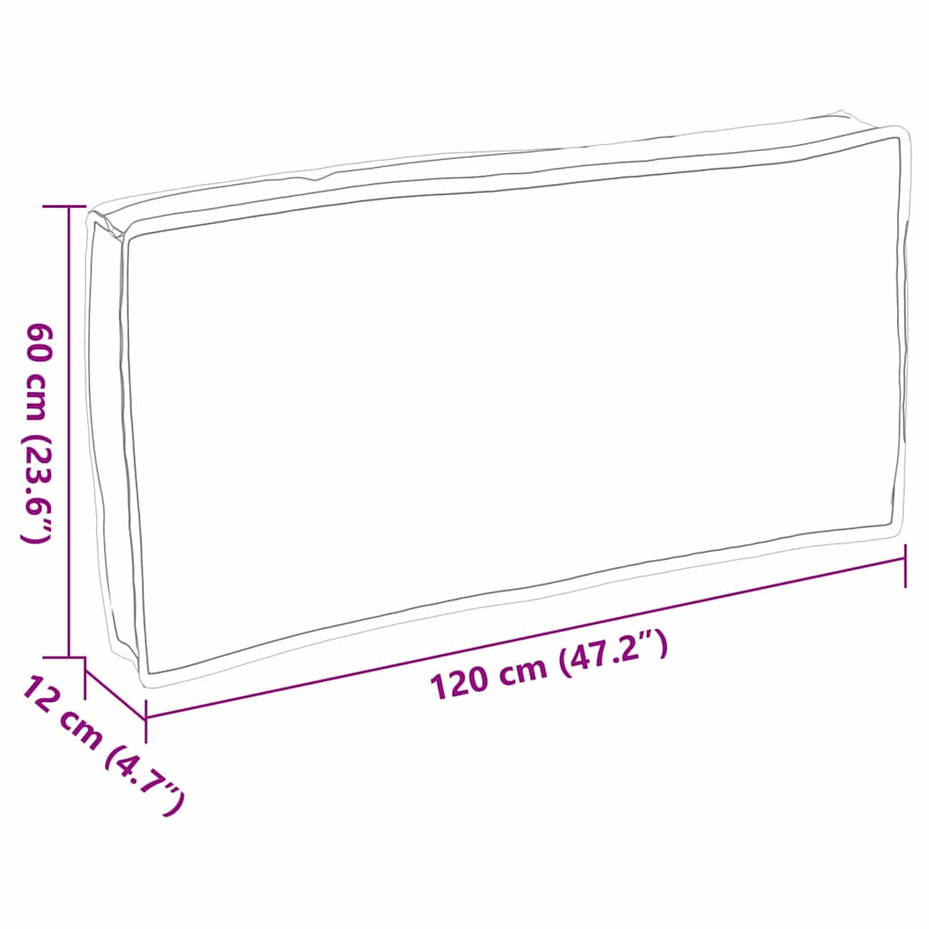 vidaXL Μαξιλάρι Μπεζ 120 x 60 x 12 εκ. Ύφασμα Όξφορντ