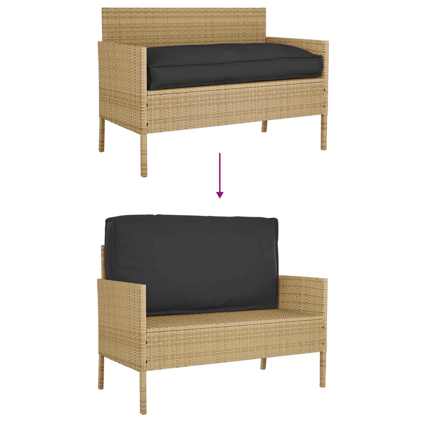 vidaXL Μαξιλάρι Μαύρο 120 x 60 x 12 εκ. Ύφασμα Όξφορντ