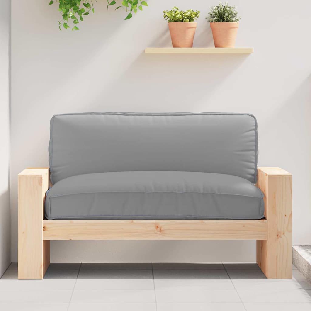 vidaXL Μαξιλάρι παλέτας για κάθισμα Γκρι 120 x 80 x 12 cm