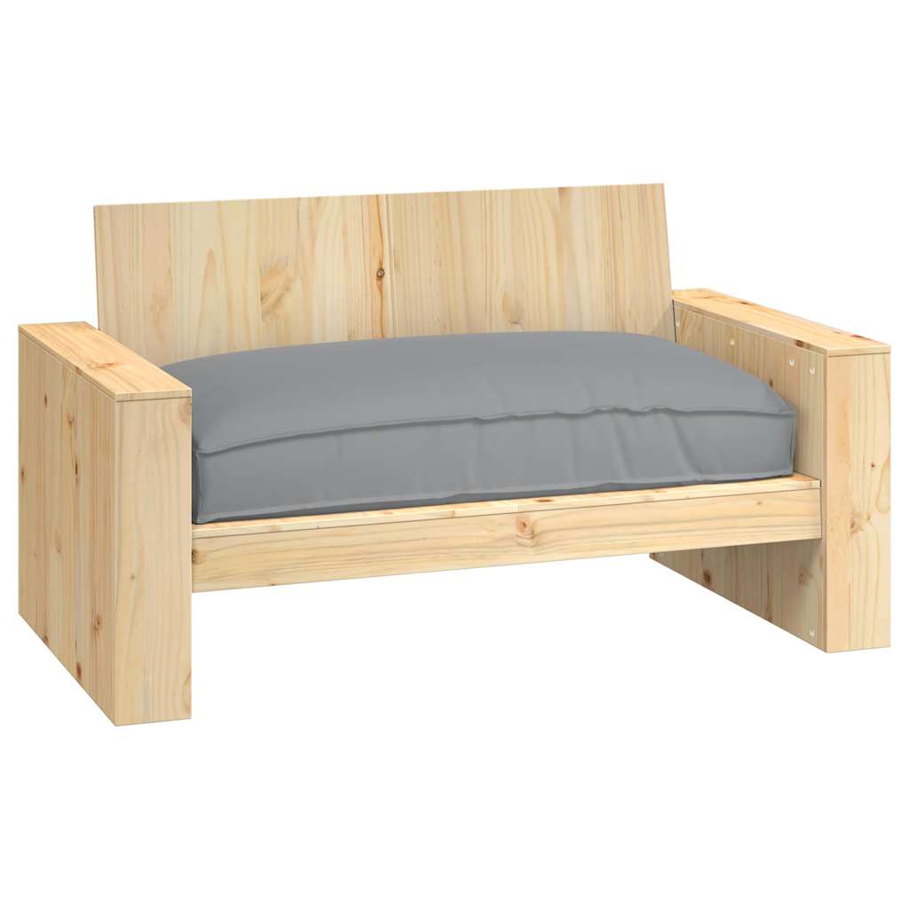 vidaXL Μαξιλάρι παλέτας για κάθισμα Γκρι 120 x 80 x 12 cm