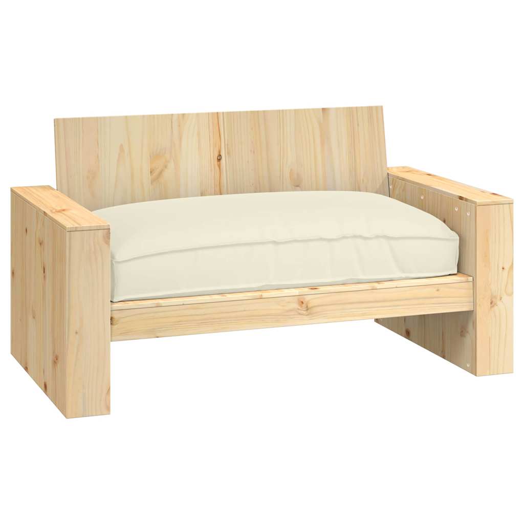 vidaXL Μαξιλάρι παλέτας για κάθισμα Κρεμ 120 x 80 x 12 cm